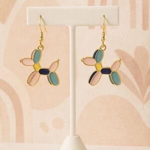 Colorful Balloon Dog Earrings
